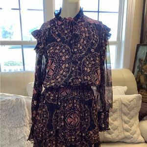 Misa Los Angeles
Black Floral Chiffon Dress
Size M